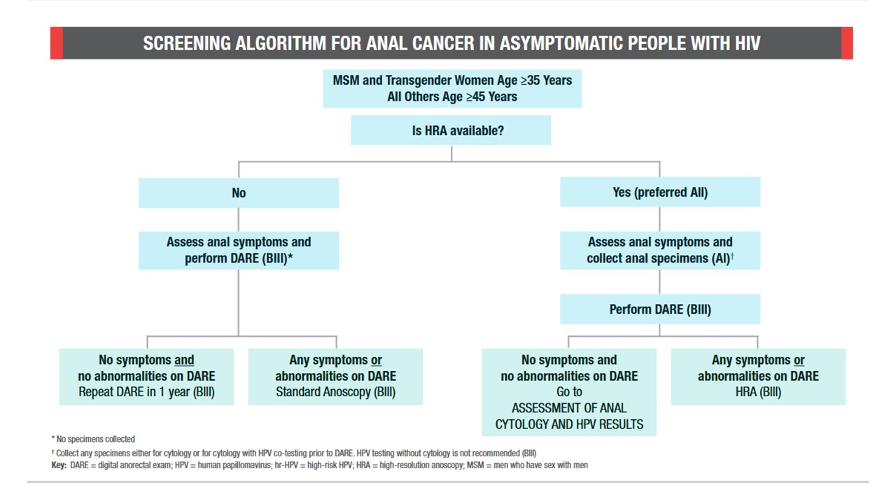 Anal HPV screening algorithm